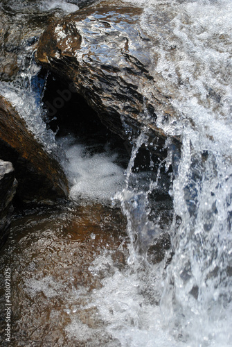 Water falling from the rocks