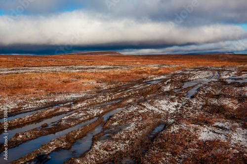 Landscape in the mountains. Platue putorana photo