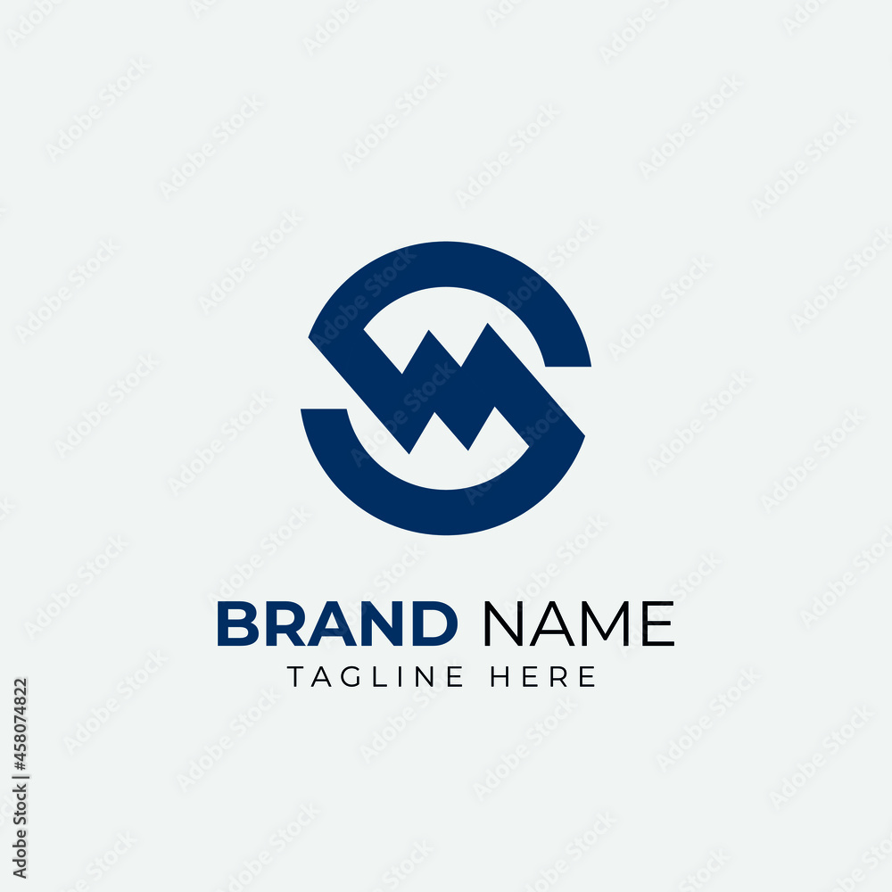 SM Logo Design Template Vector Graphic Branding Element. SM Logo Design Template Vector Graphic Branding Element.