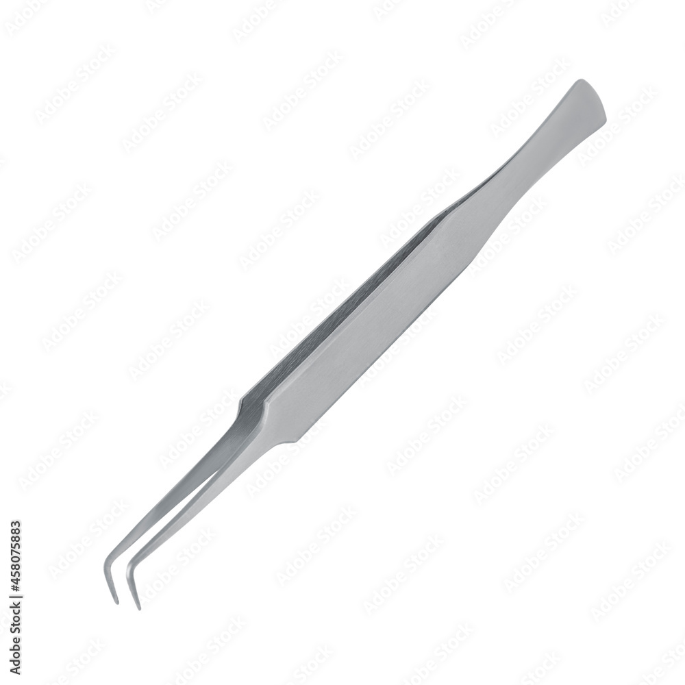 Tweezers for eyelash extension isolated on white Tweezers for eyelash extension isolated on white