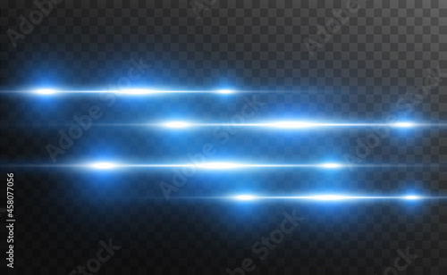 Glowing neon lines on a transparent background. Abstract digital design. 