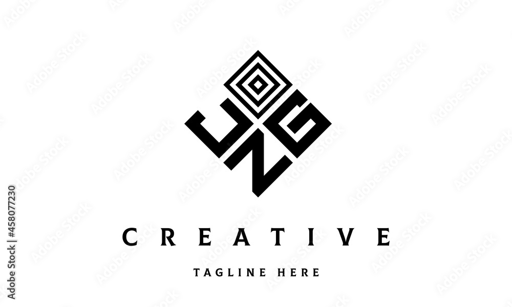 JGN square three latter logo vector JGN square three latter logo vector