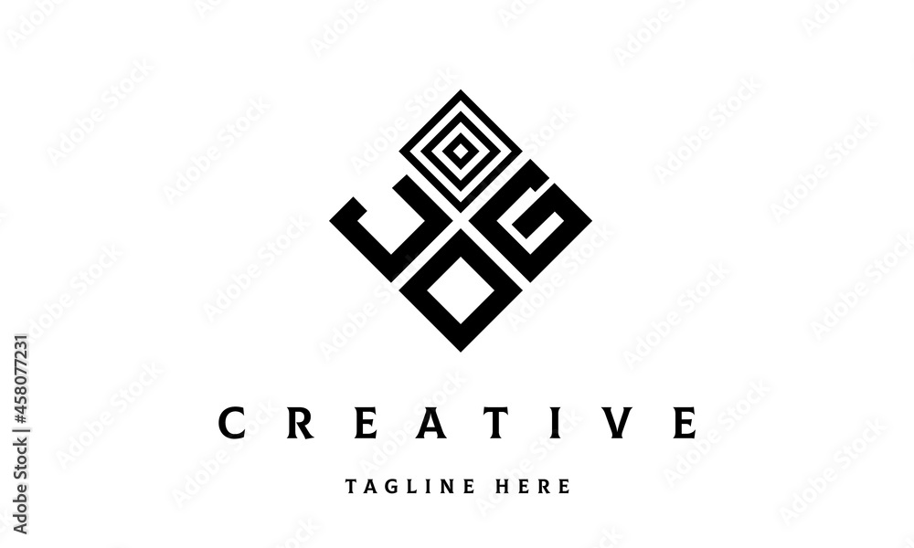 JGO square three latter logo vector JGO square three latter logo vector