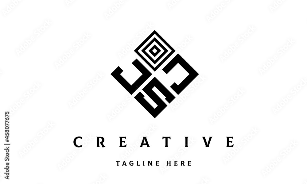 JJS square three latter logo vector JJS square three latter logo vector