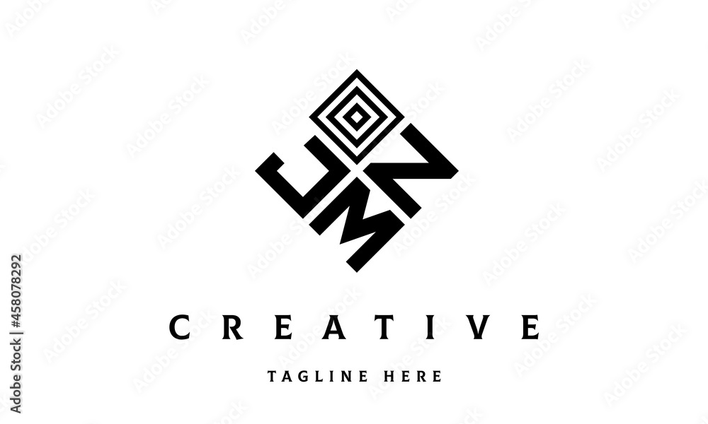 Obraz premium JNM square three latter logo vector