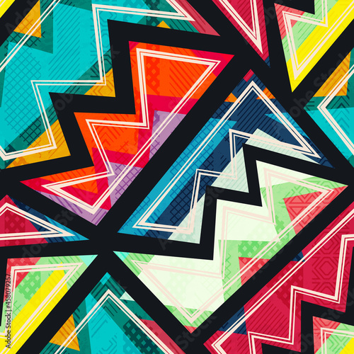 Aztec tribal seamless pattern.