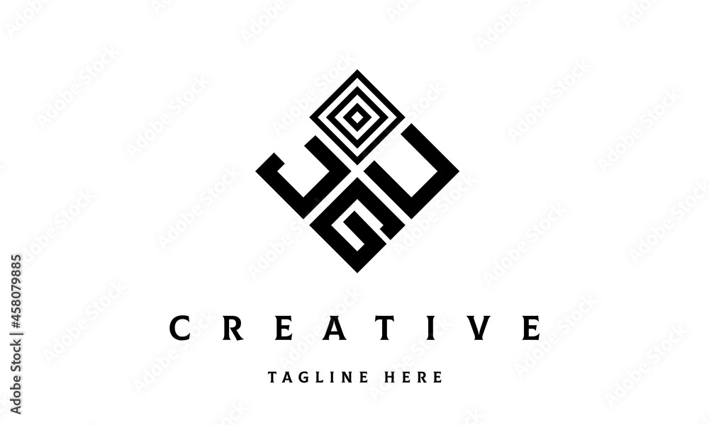 JUG square three latter logo vector JUG square three latter logo vector