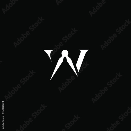 initial letter w watch logo design vector, Letter w logo watch