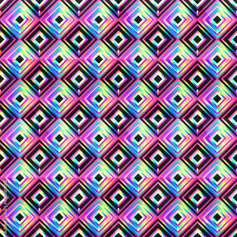 Vibrant mosaic seamless pattern.