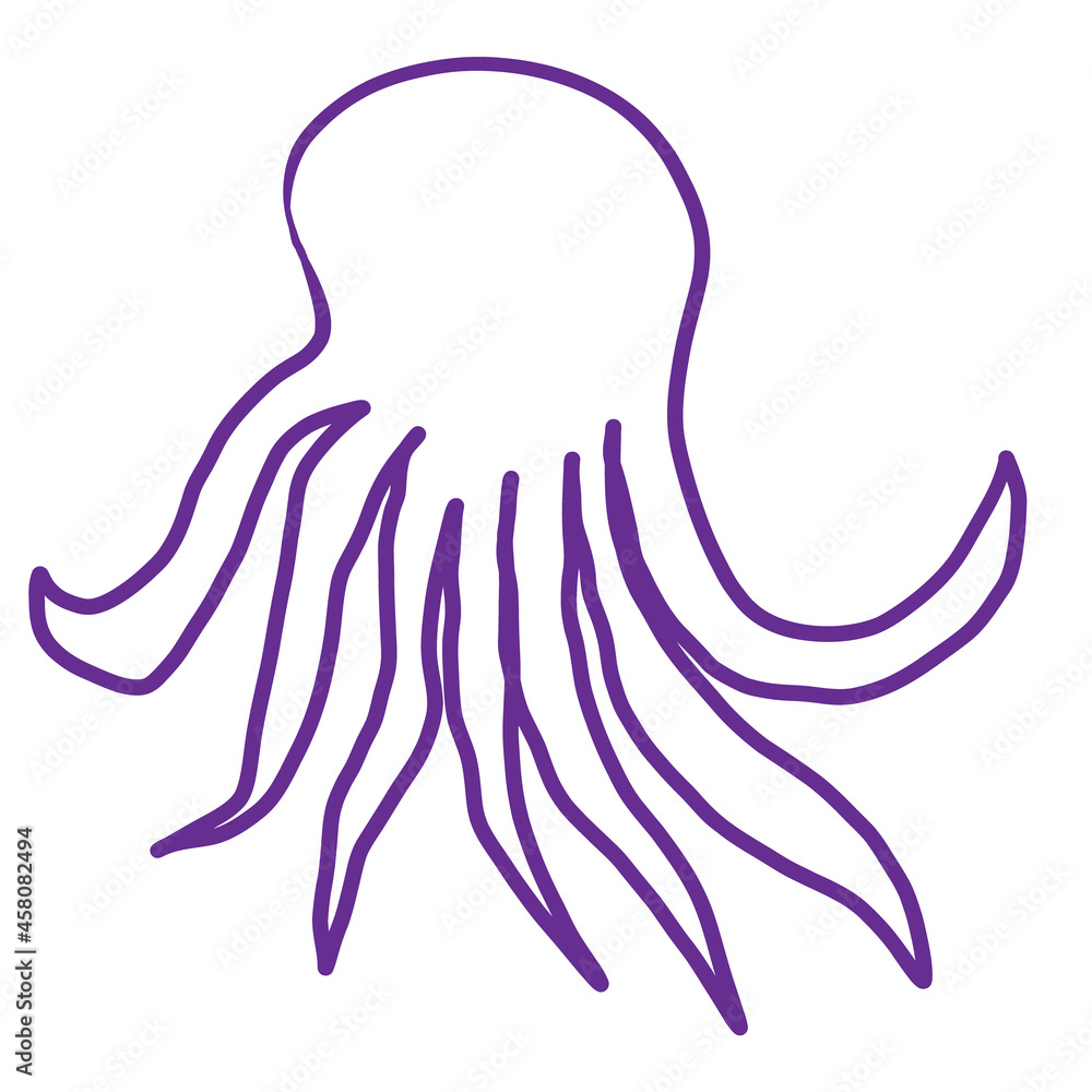 silhouette purple octopus doodle. pink octopus line vector illustration clip art silhouette purple octopus doodle. pink octopus line vector illustration clip art
