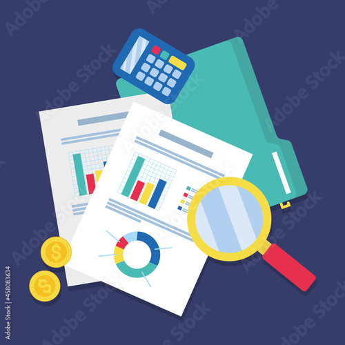 business and audit illustration