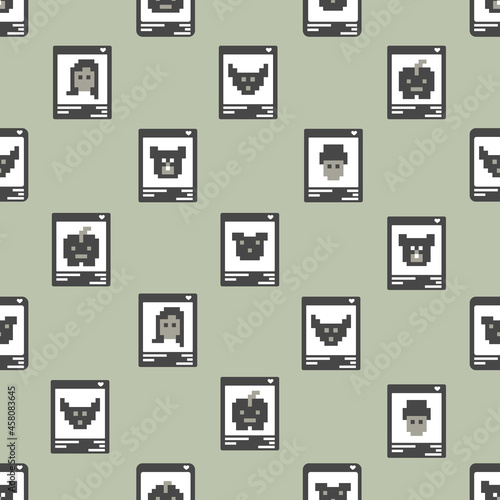 Pixel Art NFT Assets. Seamless Vector Illustration. Crypto Art NFT Collectibles on Marketplace. Can be used for Blogs, Presentations, Webpages