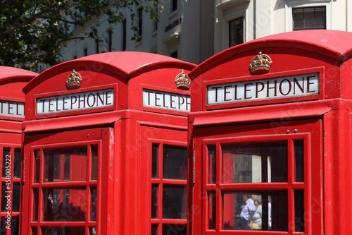 London Strand telephone booths