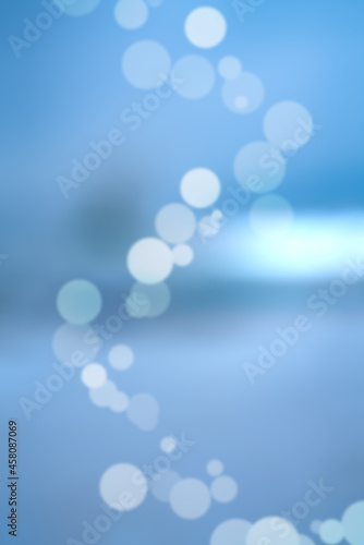 Abstract White Bokeh Blurred Background