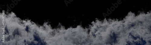 backdrop of big night panorama of cumulus clouds isolated, nature 3D rendering