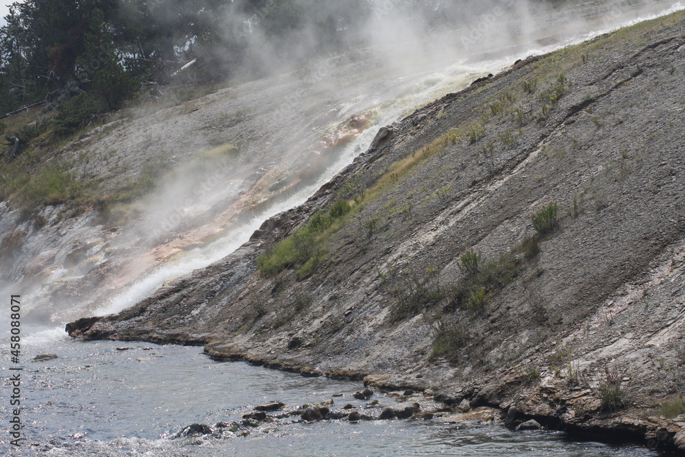 Geyser water flowing into stream
Yellowstone National Park