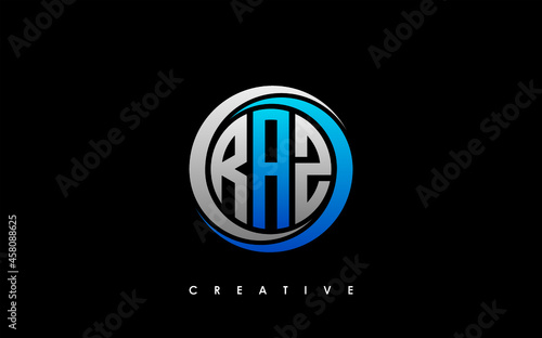 RAZ Letter Initial Logo Design Template Vector Illustration
