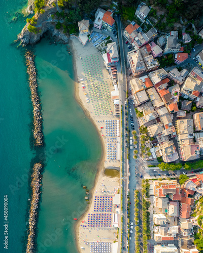 Moneglia from above, Liguria Italy photo