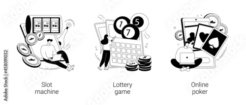 Gambling abstract concept vector illustrations.