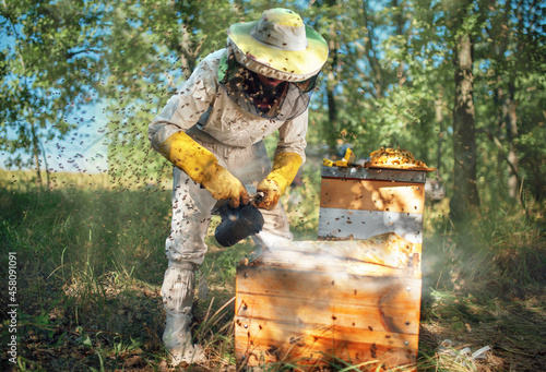 Fotografia, Obraz Treatment of hives with smoke with medicine