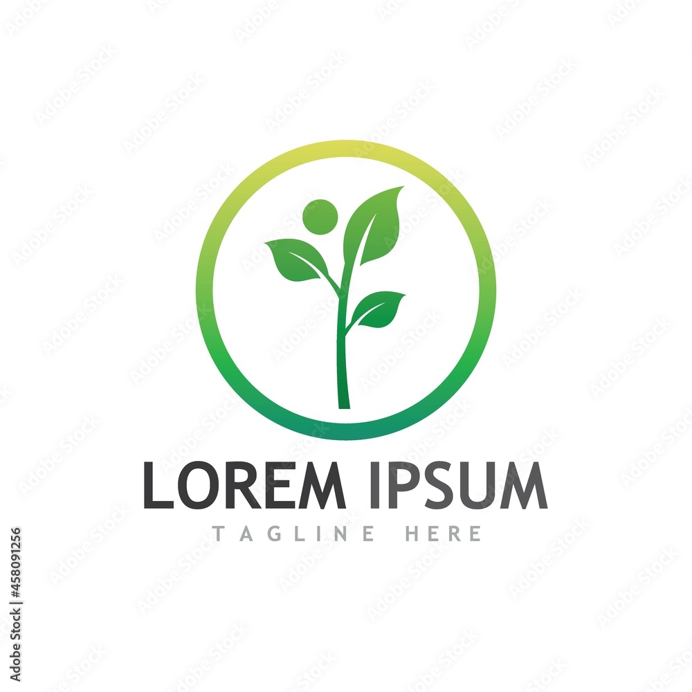Logos of green Tree leaf ecology Logos of green Tree leaf ecology