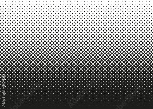 Wallpaper Mural Halftone dotted pattern. Pop art gradient background with circles. Comic half tone texture. Abstract cover design. Monochrome vector illustration. Optical effect with spot. Creative black white banner Torontodigital.ca