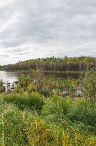 Bennett Lake, AB on a Cloudy Day photo