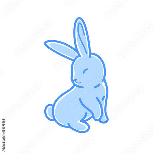 Cartoon rabbit, cute character for children. Vector illustration in cartoon style for abc book, poster, postcard.