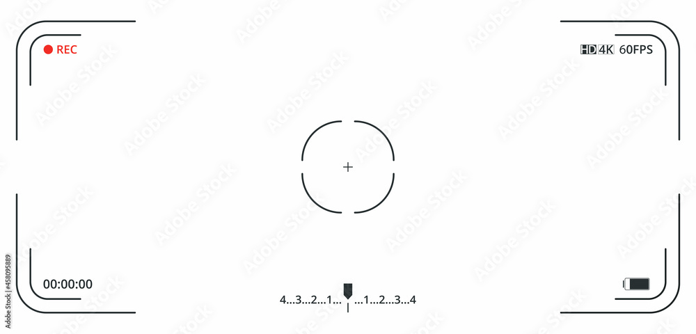 Φωτογραφία Video camera viewfinder on white background