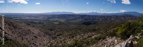 panorama of the Roussillon valley and Albères mountains