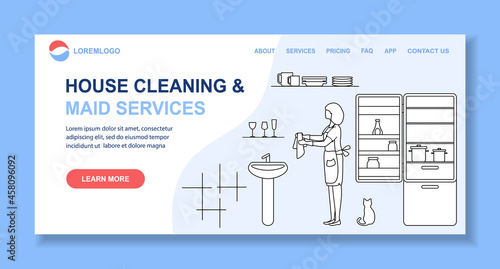 Vector Cleaning service Household Housekeeping