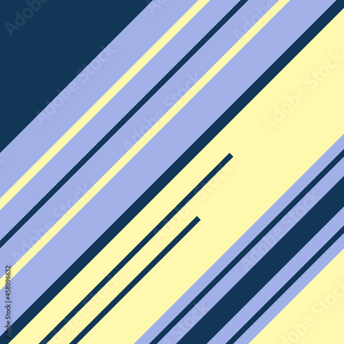 Colorful diagonal geometrical pattern illustration with yellow, light blue and navy blue stripes decoration