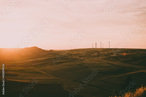 sunset in the mountains
