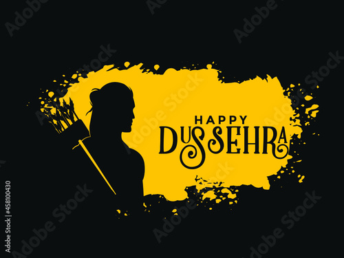 Lord ram trendy design for happy dussehra photo