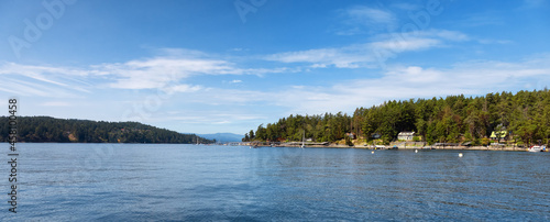 Gulf Islands on West Coast of Pacific Ocean during Sunny Summer Day. near Victoria, Vancouver Island, British Columbia, Canada.
