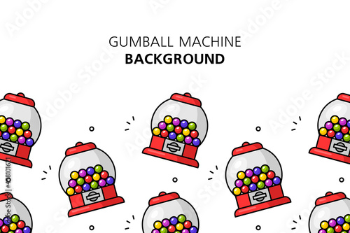 Gumball machine background. Icon design. Template elements. isolated on white background
