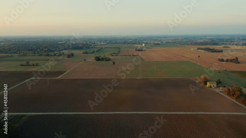 Vista aerea della pianura padana in Italia photo