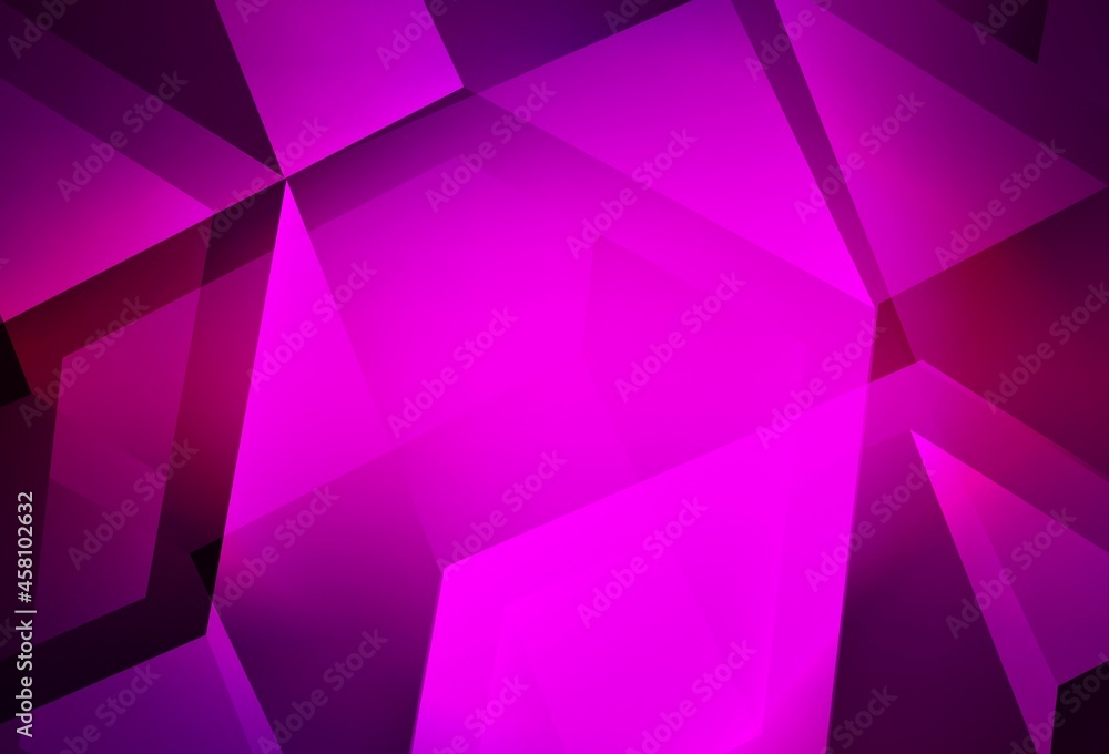 Obraz premium Dark Purple vector template in hexagonal style.