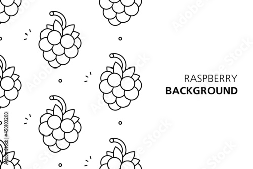 Raspberries background. Icon design. Template elements. isolated on white background