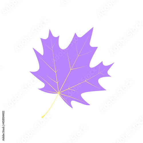 Withered maple leaf. Fallen autumn maple leaf icon