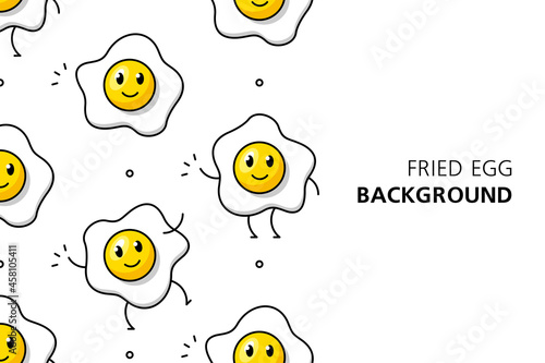 Fried egg background. Icon design. Template elements. isolated on white background