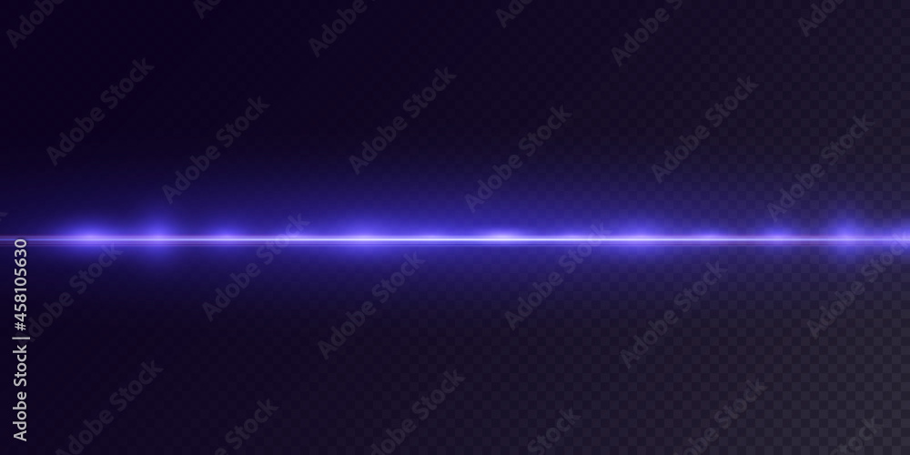 collection of horizontal light dividers blue flares. horizontal dynamic light blue lines. neon laser on a checkered dark background. Collection effect light blue line png.