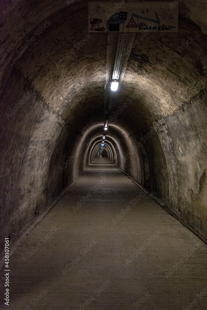 Fototapeta premium An old war tunnel In Zagreb, Croatia