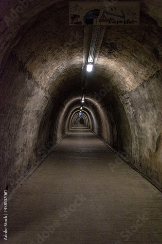 An old war tunnel In Zagreb, Croatia