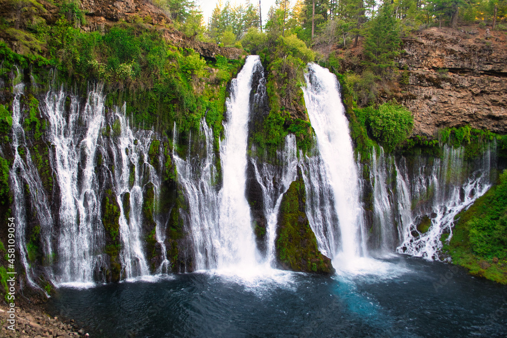 Burney Falls is a waterfall on Burney Creek, within McArthur-Burney Falls Memorial State Park, in Shasta County, California Burney Falls is a waterfall on Burney Creek, within McArthur-Burney Falls Memorial State Park, in Shasta County, California