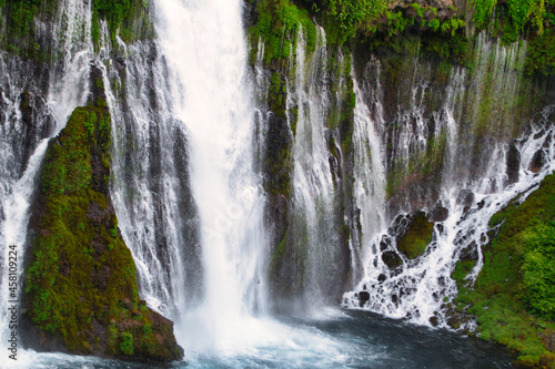 Burney Falls is a waterfall on Burney Creek  within McArthur-Burney Falls Memorial State Park  in Shasta County  California