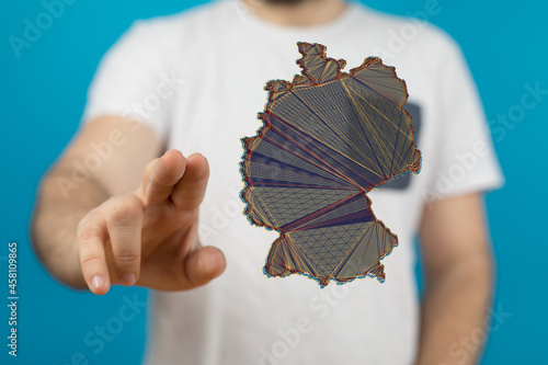 Abstract of germany map net...