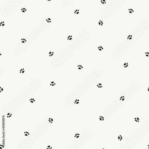 Paw Cat or Dog Pattern. Paw Pet Print Icon. Vector	