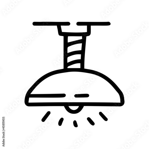 plastic lampshade line vector doodle simple icon