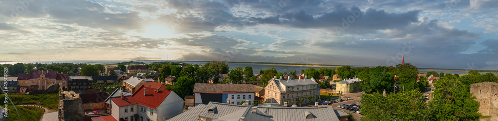 A bird's eye view of the summer town of Haapsalu. A bird's eye view of the summer town of Haapsalu.